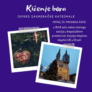 Kićenje bora ispred zagrebačke katedrale